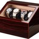 Watch Winder Spinner for 4 Automatic Watches with 5 Storage Case