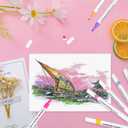 [2025 Upgraded Alcohol Markers, 120 Colors Premium Hexagonal Markers Set Gift Box for Kids, Students, Adults, Artists in Coloring & Drawing(Fine &Broad) (Pink)