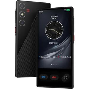 S35 Language Translator Device ChatGPT 148 Languages Smart Ai Voice Translating 18 Offline Pocket Dictionary Offline Translation (Grey)