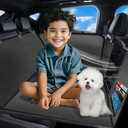 Nagobi Waterproof Back Seat Car Seat Cover for Dog, Back Seat Extender for Dogs, PU Leather Dog Car Seat Cover for Back Seat, Bottom 600D Heavy Duty, Hair-Resistant, Anti-Scratch