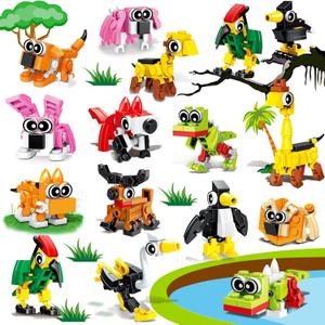 30PCS Mini Animal Building Blocks Party Favors for Kids 4-8 8-12 Birthday Goodie Bag Stuffers Classroom Treasure Box Toys Carnival Prizes Bulk Pinata Fillers Trinket End of Year Student Gifts Boy Girl