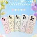 Loheckle for iPhone 16 Pro Case Women - Compatible with MagSafe Girls Cute Glitter Dried Flower Floral Girly Aesthetic Sparkle Unique Design Handmade Phone Cover for Apple 16 Pro 6.3", Fen