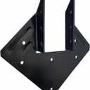 22 Pcs Black Hurricane Tie, 13 Gauge(Thickness 2.2mm) Joist Hangers, Fit 2x4,2x6 Truss to Rafter Connector for Roof Truss Timber, Hurricane Truss Hangers, Rafter Brackets,Hurricane Clips