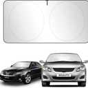 for Toyota Corolla 1990-2025 Windshield Sun Shade, Front Window Sunshade for 2022 Corolla Prius Yaris Sienna Toyota C-HR 2018-2023 Custom Fit Windshield Cover Sun Visor 210T Reflective Car Accessorie