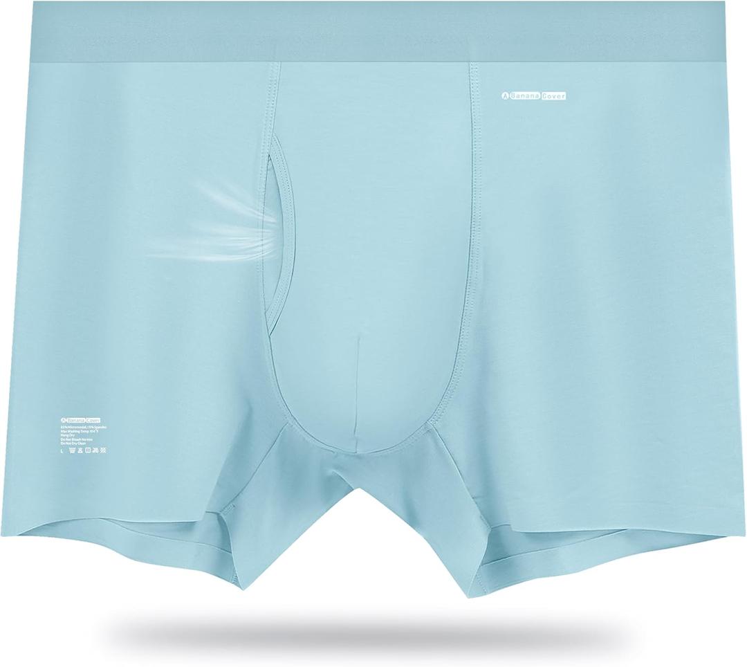 Premium Men's Naked Feeling Air Micro Modal Boxer Briefs - Softer Than Cotton-Athleisure Mens Underwear Trunks (Large, 1-pack/Zinc Green)