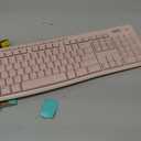 Logitech MK270 Wireless Keyboard and Mouse Combo for Windows, 2.4 GHz Wireless, Compact Mouse, 8 Multimedia and Shortcut Keys, 2-Year Battery Life, for PC, Laptop - Rose
