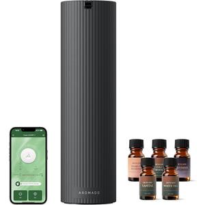 Aromadd Scent Diffuser Starter Kit – Waterless Essential Oil Diffuser for Home, 1500 Sq.Ft Coverage Scent Air Machine, Smart Auto Mode Hotel Collection Diffuser with Cold Air Tech (Black)