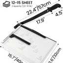 Paper Cutter,15" Guillotine Paper Trimmer Cutting Length Heavy Duty B4 Paper Slicer with Safety Guard & Magnetic Guide Rail,15pcs Capacity,Ideal for Offices,Homes,Printing Shops,Photo Studios (15IN)