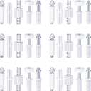 30 Pack Bifold Closet Door Hardware Repair Kit Spring Loaded Top Bottom Pivots Guide Wheels Track Rails for Folding Sliding Closet Cabinet Door Repair Replacement Tool Kit