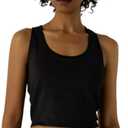 Womens Sports Bra Padded Crisscross Back Medium Support Sports Bras with Removable Cups for Workout Yoga (Black, Medium)