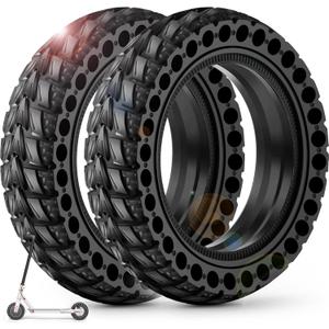 BANGTING 2PCS Upgrade 50/75-6.1 Electric Scooter Solid Tires, 8.5x2.0 Tires Tubeless for Gotrax GXL V2/XR/APEX, 8 1/2 x2 Tire Replacement for Hiboy S2, Xiaomi 3 Lite/3/Pro 2/1s/M365 (Black (No tools))