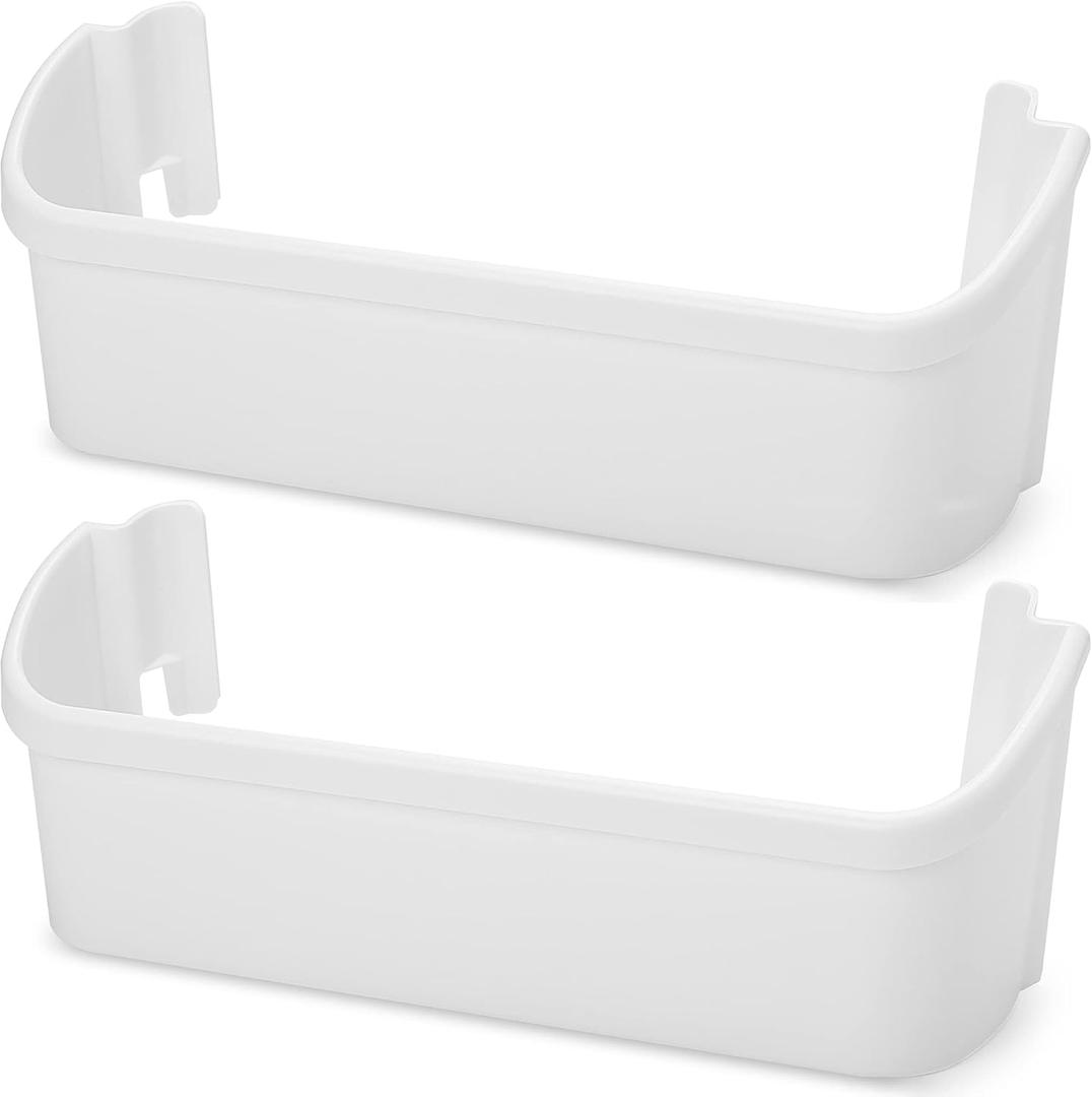 UPGRADED 240323001 Refrigerator Door Shelf Bin Replacement, Compatible with Frigidaire FFHS2622MSJ FRS6LR5EB2 FGHS2644KF2 FRS6R4EW2 FFSS2614QS6A FRS6HR45KS0 FFHS2622MSYA Bottom Door Shelves, 2 Pack