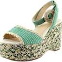 Sam Edelman womens AmberWedge Sandal (9, Turquoise Green)