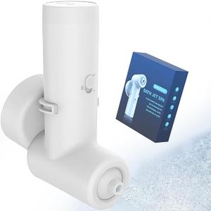 EVINYEP Rechargeable Bath Jets for Tub, Impact Force 65 kPa Bath Jet Spa, Bubble and FlowMassage Two Mode, Adjustable Speed, Cordless Portable Bathtub Jet for Relaxing Daily Use at HomeWhite