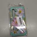 for Galaxy S24 Case,3 in 1 Oil Painting Flower Pattern Heavy Duty Shockproof Protection Silicone Rubber Bumper+Hard Plastic Hybrid Protective Cover for Samsung S24 6.2",Green Flower
