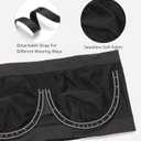 HACI Women's Non Padded Strapless Bra Underwire Bandeau Seamless Multiway Supportive Tube Top (Small, Black)