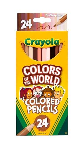 Crayola Colors of the World Colored Pencil Set (24ct), Skin Tone Colored Pencils for Kids, Coloring Book Pencils, Gifts for Kids 6 Packs