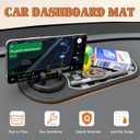 Multifunctional Car Anti-Slip Mat with 360° Rotating Phone Holder – 3 in 1 Anti Slip Mat for Car, Dashboard Mat Anti Slip Pad for Car Dashboard Organizer for Sunglasses, Keys