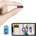 Smallest Wireless WiFi Battery Camera,HD1080P Concealed Camera,Portable Video Recording Live Feed,Smart Baby Monitor with Night Vision,Motion Detection,Cloud Storage for Security with iOS Android APP