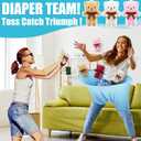 VioraWhite 22 Pcs Funny Baby Shower Diapers Games Activities Fun Bridal Shower Games How Many Plushies Can You Catch in Your Big Diaper Gender Reveal for Boys Girls Adults (Blue)