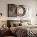 Large Horizontal Framed Modern Elegant Wall Art for Living Room, 48x24 Inch