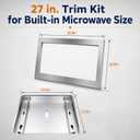 27 in. Microwave Trim Kit GMTK2768AF for Gallery Microwave Model GMBS3068AF | Trim Kit for Built in Microwave Oven Stainless Steel, Built in Microwave with Trim Kit, Universal Microwave Trim Kit