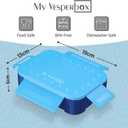 My Vesperbox Lite  Mini Lite - Kids Bento Lunch Box  Extra Durable Lunchbox for Toddlers and School  Leakproof, Child-Friendly, Ideal for Daycare, Preschool & Elementary School (7.48 x 5.12 x 1.97 in, Mini Lite - Light Blue - Blue - 19x13x5cm)