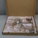 DUWQU 3 PCS Elegant Farmhouse Canvas Wall Art, Vintage Floral Pictures Wall Decor, Nature Themed Daisy Art Prints for Living Room Bedroom Kitchen and Office Ready to Hang 12×16 Inches