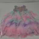 Rainbow Dress for Girls Easter Spring Lace Tulle Mesh Grils Summer Dress Flower Girls Party Dance Dress for Little Girls (5T)