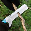 Handmade 1095 steel Bull cutter knife, cowboy knives with pancake leather sheath classic style knife, gift for men (Turquoise BLUE)