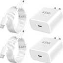 Phone 16 Pro Max Charger Fast Charging, 45W Super Fast USB C Charger Block with 6.6FT Long Charging Cord Cable for Phone 16 Pro Max/16 Pro/16/16 Plus,15 Pro Max/15 Pro/15, Pad, Android Phone-White (6.6 FT)