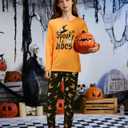 MyFav Big Girls Cute Cartoon Pajama Set Casual Comfy Loungewear Children Sleepwear (14 Years, Orange)