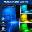 All-in-1 Pond Waterfall Kit | 550GPH Pond Filter Pump | 8-inch Stainless Steel Waterfall Spillway | Remote Control LED Lights | 4-Stage Filtration Outdoor Waterfall for Water Feature, Garden, Pool
