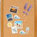 Decorative Cork Bulletin Board, 23.6"x17.7" Wall-Mounted Vision Board with FrameIdeal for Office Decor, School Use, Photo Display, and Reminders(DH-2R2S-4560)