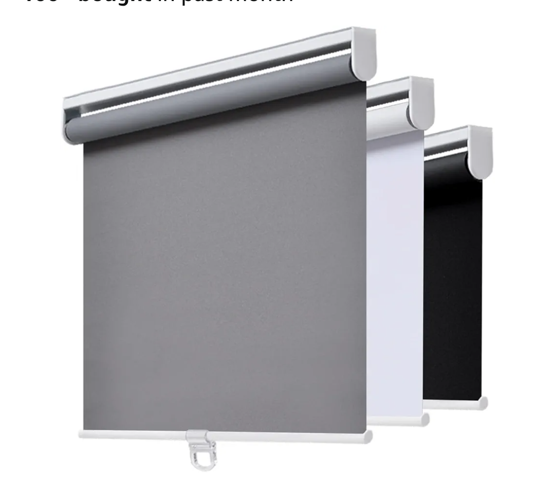 AOSKY Cordless Roller Shades Blackout Blinds for Windows Room Darkening Rolled Up Shades with Spring System, UV Protection Window Shades Door Blinds for Home and Office (35" W x 72" H, Grey)Amazon's Choice