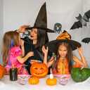 Havawish 50 PCS Halloween Paper Plates 9'' Witch Hat Shaped disposable Plates for Halloween Dinnerware Birthday Baby Shower Table Decor Party Supplies