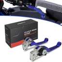 JFG RACING Brake Levers for Surron Light Bee,CNC Foldable Adjustable Handle Bar Levers Replacement for Dirt Bike Surron Light Bee X and S/X160/X260-Blue