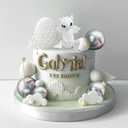 Dragon Cake Topper Dragon Eggs Cake Decor Include Silver Balls Cake Decor for Fantasy Baby Shower Birthday Wedding Party Supplies Dragon Eggs Party Favor
