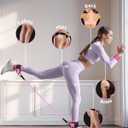 Resistance Bands Set  Resistance Band and Adjustable Ankle Exercise Bands with Cuffs Great Equipment for Training (Pink)