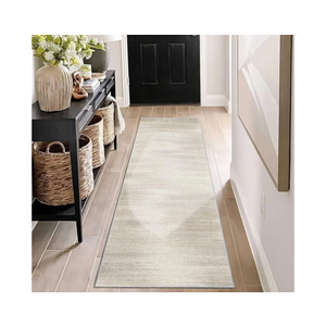 Enkor Runner Rugs for Hallway, 2x6 Washable Soft Non Slip Abstract Rugs for Kitchen, Modern Mat for Entryway Living Room Bedroom Beige & Grey