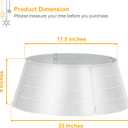 SUNNYPARK Metal Christmas Tree Collar Decoration, 23 Inches Diameter Indoor Outdoor White Tree Collar for Artificial Trees Christmas Tree Ring for Holiday Party Decoration, Large