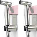 Handheld Bidet Sprayer for Toilet 2 PCS - Bidets for Existing Toilets Adjustable Water Pressure with Bidet Hose for Feminine Wash, Stainless Steel Muslim Shower Jet Spray for Toilet