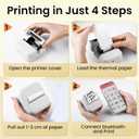 Print Pods Mini Sticker Printer, Sticker Printer, Mini Printer for Study Notes, DIY, To-do List, Mini Thermal Printer Compatible with iOS & Android, M02L Print Pods Mini Printer for Students