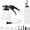 1L Vacuum Brake Bleeder Kit, Brake Bleeder Pneumatic Brake Fluid Bleeder Kit with 8PCS Adapter and 0.75L Refilling Bottle One-Person Operation