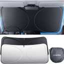 Windshield Sun Shade for Sedans, SUVs & Trucks, Fit for Ford, Hyundai, Toyota, Nissan & More | Multi-Layer UV Block & Heat Insulation | Keeps Car Cool & Protects Interior, Easy Storage with Bag