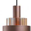 Modern Pendant Light Kitchen Island, 7.3" Mini Hanging Lamp Over Sink, Adjustable Cord Chandelier Ceiling Lighting Fixtures with Amber Glass Lampshade