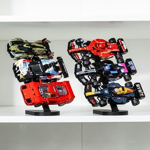 Brickify Shelf Display Riser Compatible With LEGO Speed Champions - Cars NOT Included - Display Your Collection - Space Saving Display Solution (Starter Pack)