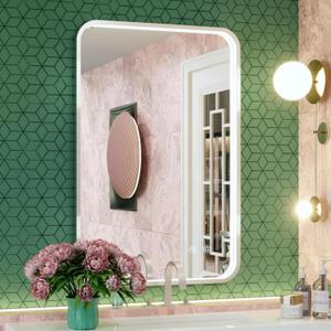 24x36 Inch Silver LED Bathroom Mirror with Lights, Adjustable 3000K/4500K/6000K, Wall Mounted Lighted Bathroom Vanity Mirrors, Dimmable, Anti-Fog, Memory Function, Horizontal/Vertical