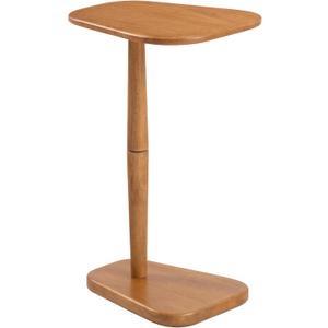 MH London Sammy C-Shaped 22" Solid Wood Side Table, Mid Tone Honey, 12" x 15" x 22"