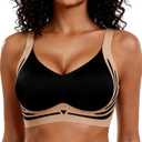 Smoothing Bra Anti Sagging Wireless Push Up Bras for Women No Underwire Full Coverage Bra Comfy Bras for Women (X-Large, Jelly-black)